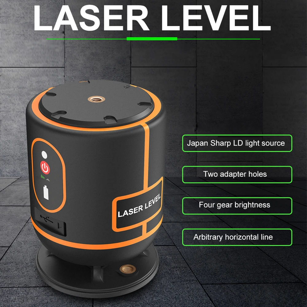 4 Линии лазерного уровня, самонивелирующийся 360 Горизонтальный Супер мощный зеленый лазерный луч, бесконтактный прибор для заземления