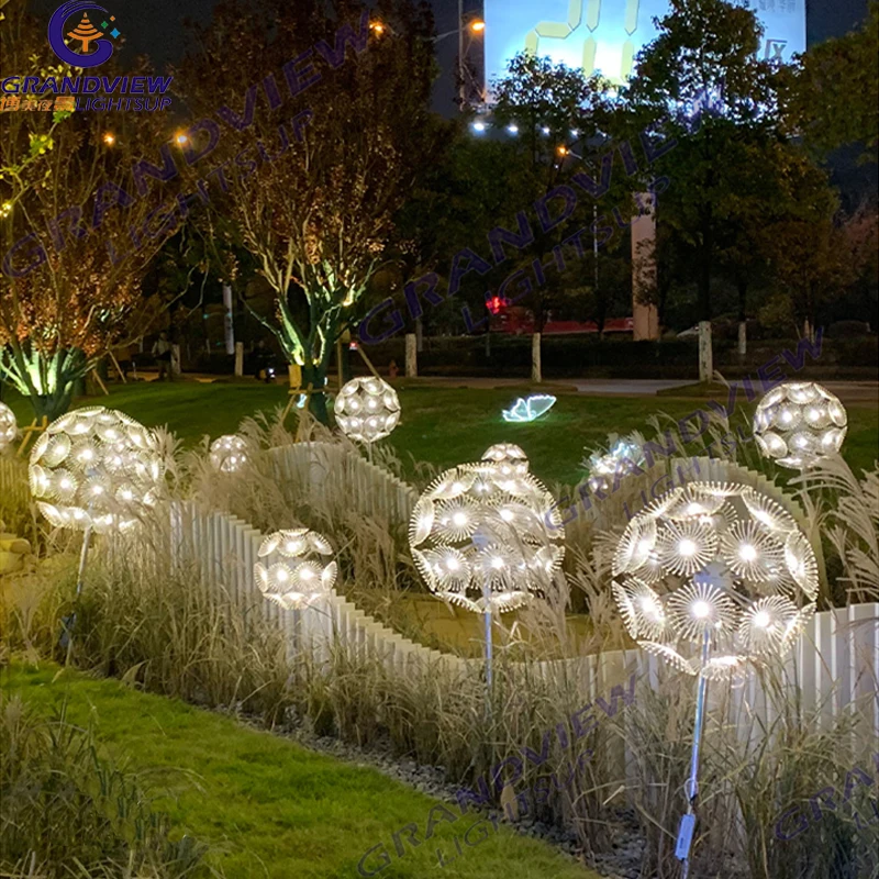 Украшение фестиваля 2022 пейзаж светодиодные фонари с искусственным цветочным мотивом в виде одуванчика