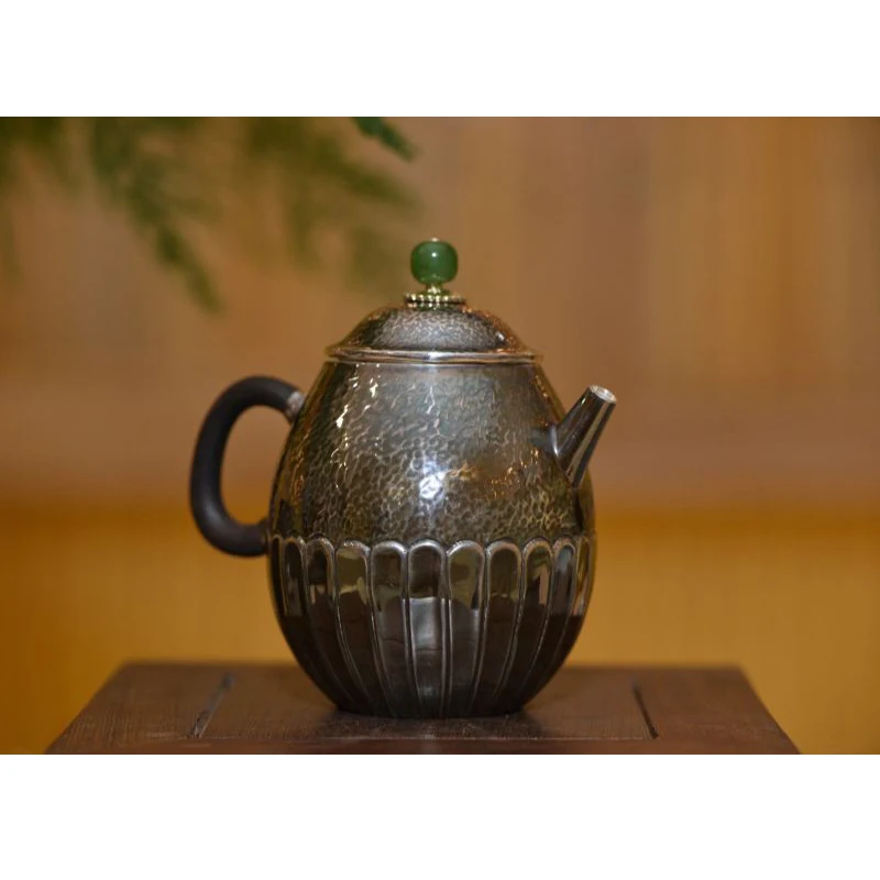 Чайный сервиз ручной работы из стерлингового серебра 999 пробы, японский ретро-чайник, чайный сервиз для домашней чайной церемонии кунг-фу, 150 мл