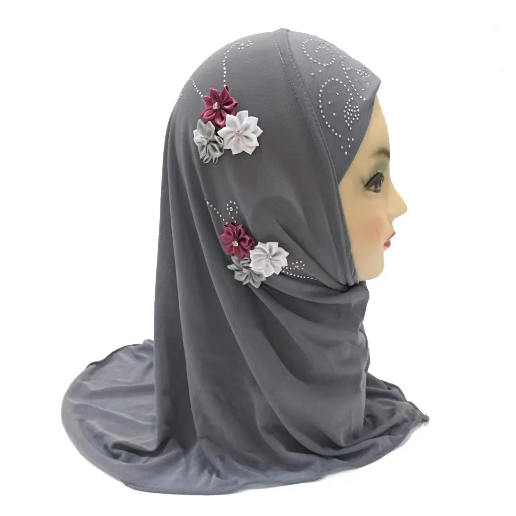 Мусульманский исламский арабский шарф, шали, повязка на голову, шапочка для девочек 2-6 лет