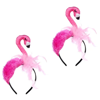 2 шт. Повязка на голову с Фламинго, забавный реквизит для волос, детский головной убор для Вечеринки, милая фотография на День Рождения