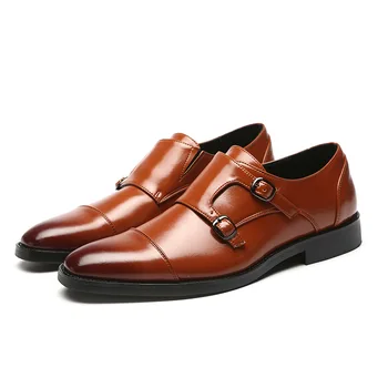 2023 Высококачественная Кожаная Деловая Повседневная обувь, мужская Модельная Офисная Роскошная обувь, Мужские Дышащие Оксфорды, Мужская Официальная обувь