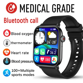 2023 Новые Смарт-часы с Bluetooth-вызовом, Мужские Часы для физического здоровья, Женские Смарт-часы с Инфракрасным контролем температуры тела и кислорода в крови