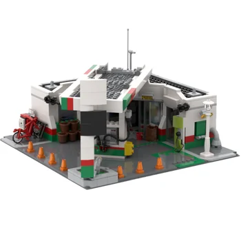 846PCS City Hot Selling Street View Модульная модель станции технического обслуживания DIY творческие идеи Детские Игрушки Подарок на день рождения Блоки MOC-60132