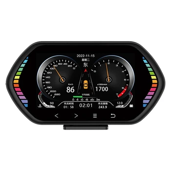 F12 Универсальный HUD дисплей OBD2 GPS Спидометр Интеллектуальный измеритель наклона автомобильные Аксессуары