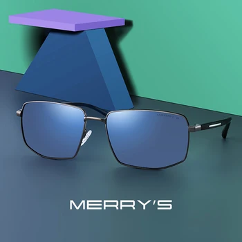 MERRYS DESIGN Мужские Классические Солнцезащитные Очки Мужские HD Поляризованные Прямоугольные Солнцезащитные очки Для Вождения TR90 Защита Ног UV400 S8255