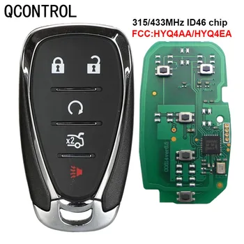 QCONTROL 5 Кнопок Smart Remote Key ID46 Чип для Chevrolet Camaro Equinox Cruze Malibu Spark 315/433 МГц HYQ4AA HYQ4EA
