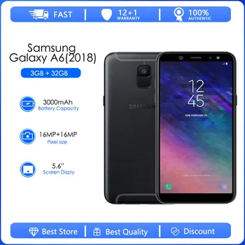 Samsung Galaxy A6 (2018) A600F Восстановленный-Оригинальный разблокированный A600A A600G Android Wi-Fi 16MP 5,6 