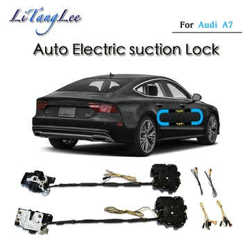Автомобильный Привод Мягкого Закрытия Дверной Защелки Pass Lock Auto Electric Absorbtion Бесшумный Доводчик Всасывания Для Audi A7 2014 ~ 2018