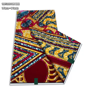 Африканская восковая ткань Анкары, настоящая 100% Хлопчатобумажная ткань из настоящего воска, Нигерия, Гана, Стиль Soft Pagne, Швейное платье, материалы для рукоделия, сделай сам