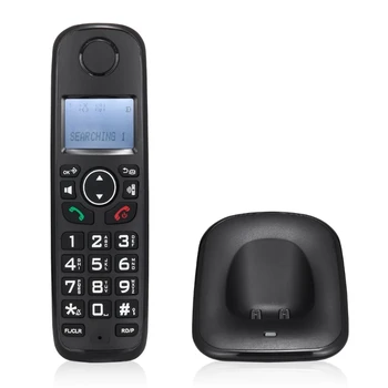 Беспроводной Стационарный Телефон Домашний Настольный Телефон с Функцией Идентификации Вызывающего абонента Со Звуком и Шумоподавлением Телефоны D1001