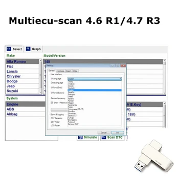 Горячая продажа 2022 Для Fiat Может работать с ELM327 Mult ///iEcu ///Scan V4.6 Зарегистрированное Неограниченное многократное сканирование E/cu