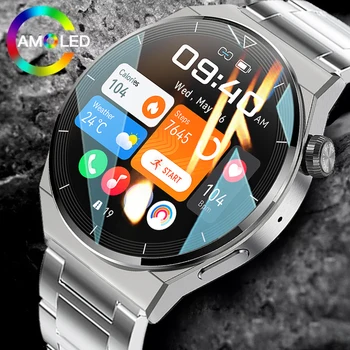Для Huawei Xiaomi NFC Смарт-Часы Мужские GT3 Pro AMOLED 390*390 HD Экран Частота сердечных сокращений Bluetooth Вызов IP68 Водонепроницаемые Умные Часы Новые