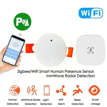 Для Tuya Zigbee Wifi Датчик Присутствия человека С Датчиком миллиметровых волн Pir App Detection Яркость Движения Life P2g9