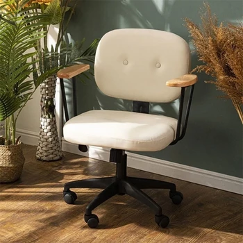 Компьютерное кресло, кресло для домашнего офиса, подъемное кресло с поворотом на 360 °, Удобное Простое сиденье со спинкой, Рабочее кресло для спальни в общежитии