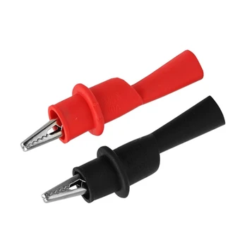 Красный и черный Изолированные Тестовые провода для мультиметра Безопасности, Зажимы Электрические