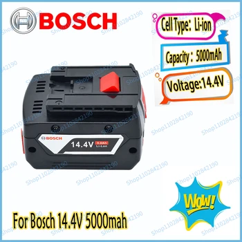 Литий-ионный аккумулятор Bosch 14,4 В 5000 мАч BAT607 BAT607G BAT614G подходит для электроинструментов Bosch