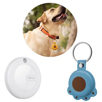 Мини GPS-трекер для кошек, умный локатор для собак, Airtags Ios, Устройство для поиска ключей, устройство для отслеживания домашних животных с чехлом, Водонепроницаемые товары для щенков