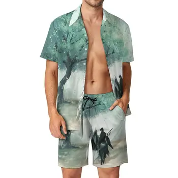 Мужской пляжный костюм The Untamed 7 из 2 предметов, высококачественный домашний повседневный костюм с рисунком