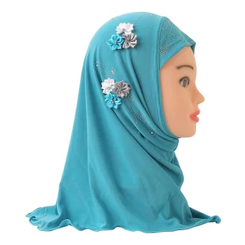Мусульманский исламский арабский шарф, шали, повязка на голову, шапочка для девочек 2-6 лет