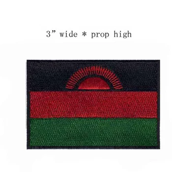 Нашивки с логотипами флага Малави с вышивкой Шириной 3 дюйма/для куртки
