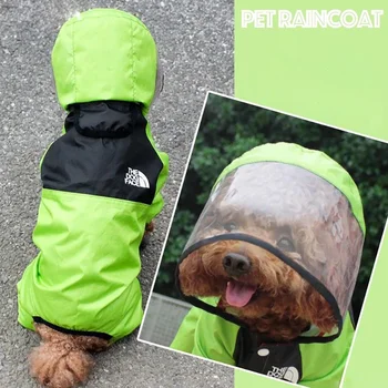 Непромокаемый дождевик для собак, комбинезон, Светоотражающий дождевик, Непромокаемые куртки с капюшоном, Уличная одежда для маленьких собак, Товары для домашних животных