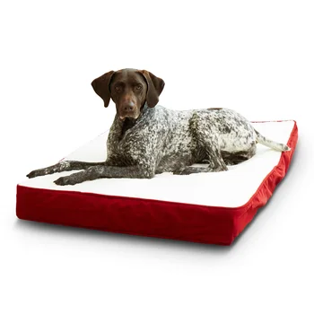Ортопедическая кровать для собак Happy Hounds Oscar Sherpa, Малиновый, Средний (42 X 30 дюймов) Диван-кровать для собак, питомник для собак