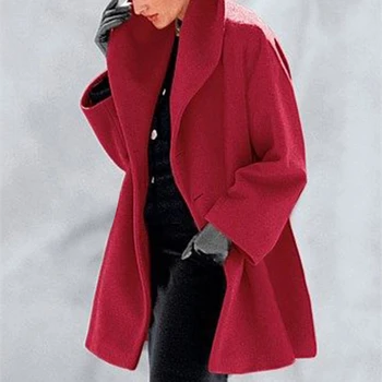 Осенне-зимнее пальто, Женское Модное Многоцветное Шерстяное Пальто с круглым вырезом и капюшоном, Двустороннее Шерстяное пальто Amazon пальто женское