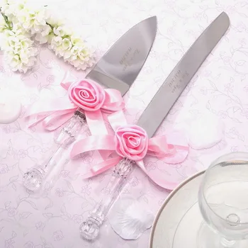 Персонализированный набор для сервировки свадебного торта с розовым галстуком свадебный нож нож для пиццы красный с возможностью выбора 1004DS