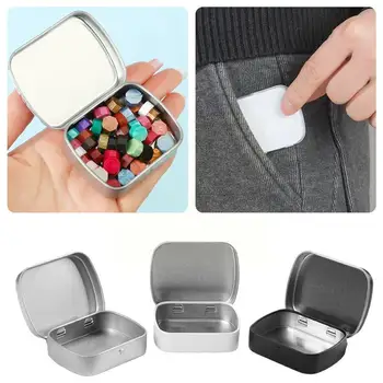 Портативная мини-коробка для конфет с металлической шарнирной крышкой, небольшой контейнер для хранения, комплект чехлов для конфет для домашнего органайзера T1m1