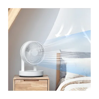Портативный вентилятор со светодиодной подсветкой 4000 мАч Перезаряжаемый цифровой дисплей Пульт дистанционного управления Вентилятор Летний вентилятор Стол в спальне