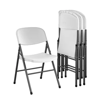 Складной стул из высококачественной смолы, 4 комплекта, белая мебель в китайском стиле, современный обеденный стол, набор обеденных столов и стульев