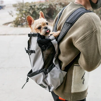 Сумка-переноска для собак, рюкзак для транспортировки на открытом воздухе, Светоотражающий Дышащий Рюкзак для собак на спине, дорожная сумка для собак Corgi Bulldog