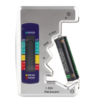 Цифровой тестер заряда Батареи Детектор Емкости Батареи Измерительный инструмент 90 x 60 мм Инструменты для тестирования аккумуляторной батареи