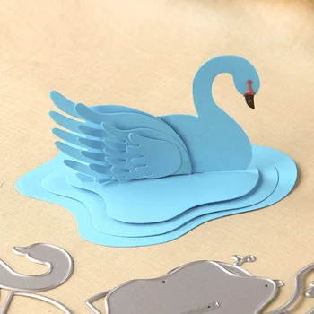ШТАМПЫ ДЛЯ РЕЗКИ МЕТАЛЛА DUOFEN 050296 3D набор лебедей для поделок из бумаги, альбом для вырезок, поздравительная открытка