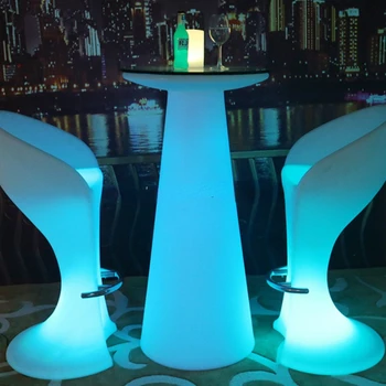 загорающийся барный стол/Стол со светодиодной подсветкой/Светящийся светодиодный столик для коктейлей