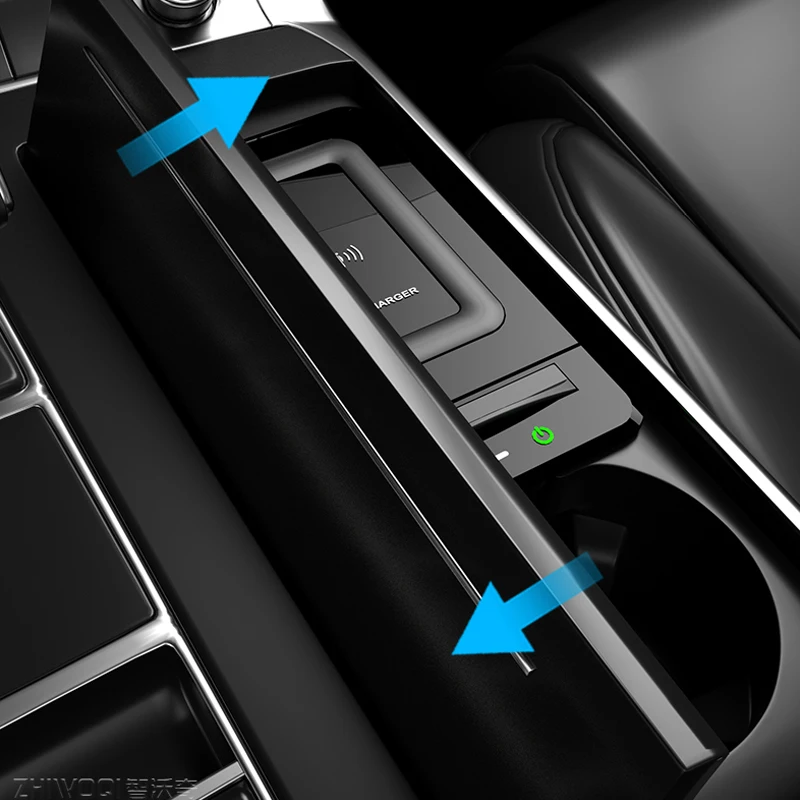 Для Audi A6L/A7/S6/S7 автомобильное беспроводное зарядное устройство для мобильного телефона, подъемная плата для быстрой зарядки 15 Вт