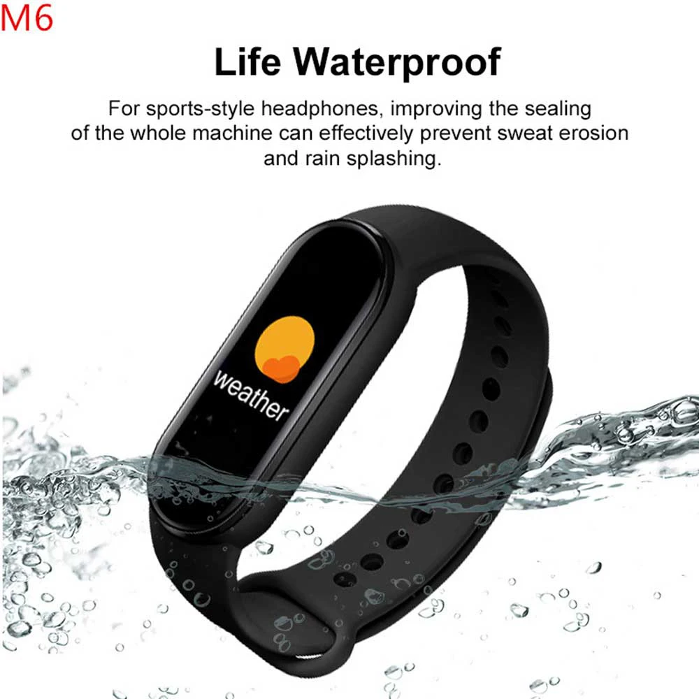 Новые Смарт-часы M6 Для Мужчин и женщин, Спортивный Фитнес, Шагомер, мониторинг сердечного ритма, Bluetooth, цифровые водонепроницаемые браслеты, PK M7 M5 Y68
