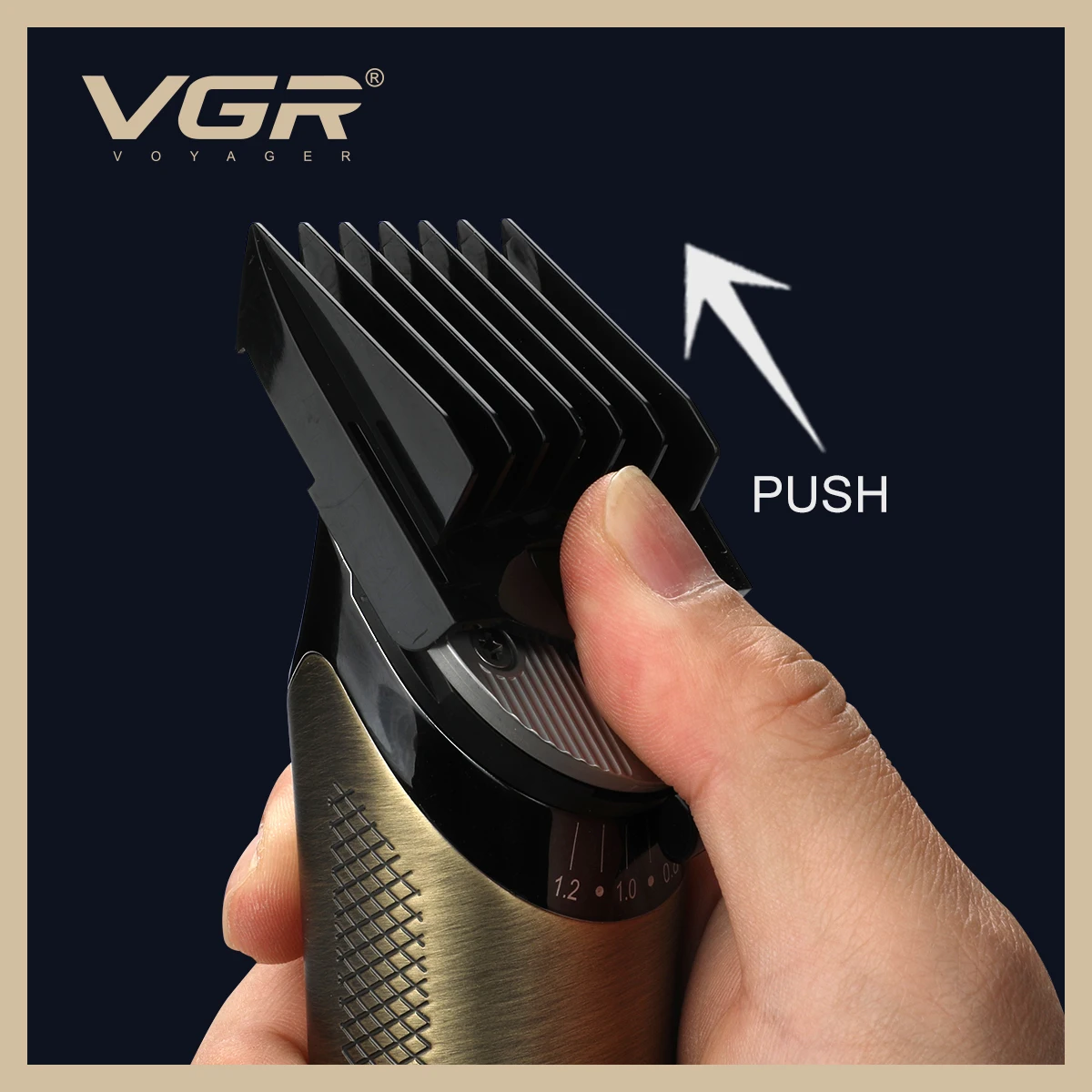 VGR Триммер для волос Профессиональная Машинка Для Стрижки Волос, Светодиодная Лента, Беспроводная Машинка для Стрижки Волос, Электрическая Машинка для Стрижки Волос для Мужчин V-669