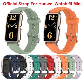 16 ММ ремешки для Huawei Watch Fit Mini Strap Официальная кнопка Силиконовый ремешок для часов Спортивный ремешок для Huawei Watch Fit Mini Bracelet