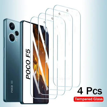 2/4 шт. Для POCO F5 X5 Pro Защитная Пленка Для экрана Из Закаленного Стекла Для Xiaomi POCO F5 X5 Pro F5x5 F5Pro 5G HD Full Cover Glasses Пленка