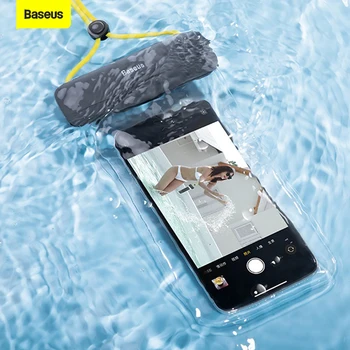 Baseus 7,2 дюймов IPX8 Водонепроницаемая Сумка Для телефона iPhone 13 Samsung Xiaomi Водонепроницаемая Сумка Для Дрифта Дайвинга Серфинга Сумка Для Телефона Чехол