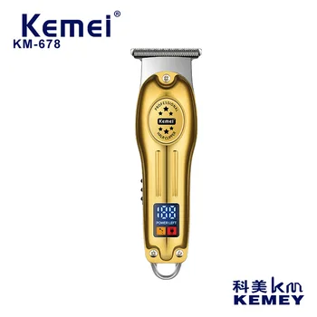 Kemei km-678, Хит продаж, ЖК-цифровой дисплей, usb-зарядка, металлический корпус, профессиональная Электрическая машинка для стрижки волос