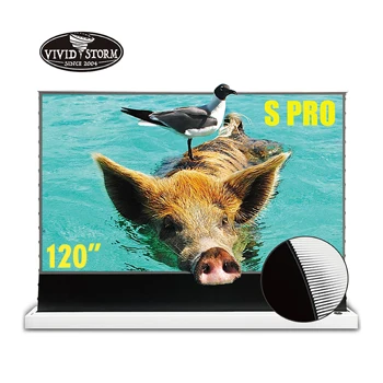 VIVIDSTORM S PRO 120-дюймовый Электрический натяжной напольный экран для лазерного телевизора 4K 8K HD UST, портативный экран для проектора кинотеатра ALR