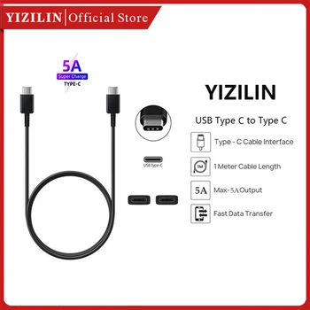 YIZILIN 1,8 М 5A 45 Вт PD Супер Быстрые Зарядные Кабели USB к линии передачи данных Type C для Samsung S20 21 22 Ultra Note 20 10 A91 A90 A80 A70