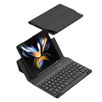 Беспроводная Клавиатура Bluetooth Для Samsung Galaxy Z Fold 4 Магнитная Складная Кожаная Жесткая Крышка Клавиатуры С Чехлом Для телефона Fold4