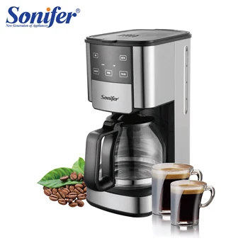 Капельная кофеварка 1,8 л С фильтром, Программируемый таймер, Бытовая Кофемашина мощностью 1000 Вт с цифровым дисплеем, функция ароматизации Sonifer