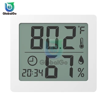 Многофункциональный Термометр Гигрометр Автоматический Электронный Монитор Температуры И Влажности Часы с Большим ЖК-экраном 3,2 дюйма
