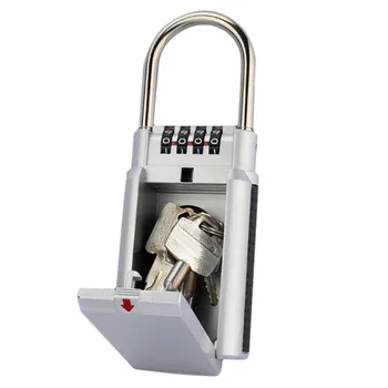 Секретный ящик для хранения ключей, органайзер, 4-значный комбинированный пароль, кодовый замок без ключа, сейф для ключей от дома