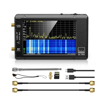 Ультра 4-дюймовый анализатор спектра Пластиковый ручной крошечный анализатор частоты SA с добавлением сетевого тестера карты 32 ГБ